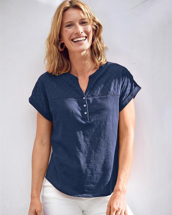 Actual product image Anne Weyburn T-shirt with henley neckline (W32/L34)