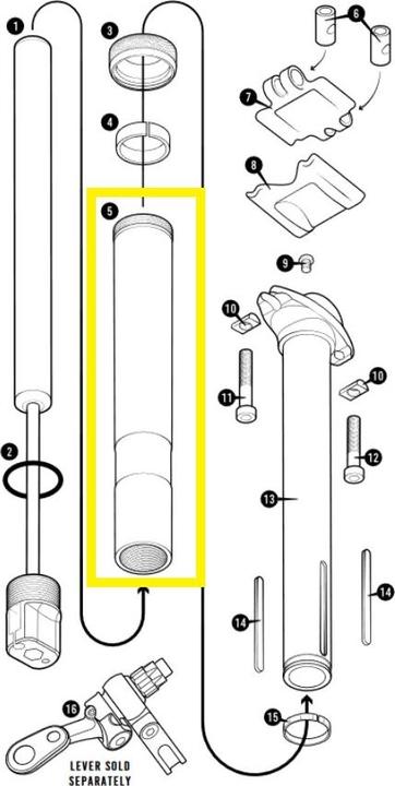 Produktbild Crankbrothers Highline 7 Body 2-Keyway Körper, 30.9mm, 100mm, 367mm Länge (30.90 mm)