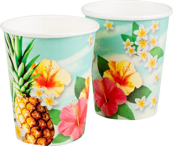 Actual product image Boland 10 paper cups Paradise Hawaii 210ml (1 x)