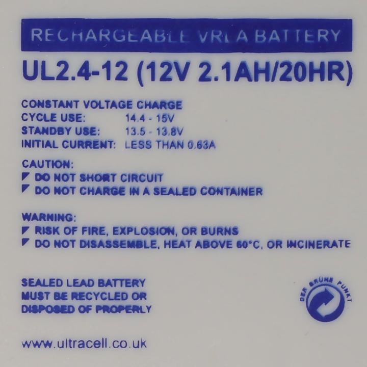 Actual product image Ultracell Battery ABUS alarm siren flashing light SG1800 Jablotron Oasis (1 pcs., Device specific, 2400 mAh, Rechargeable battery)