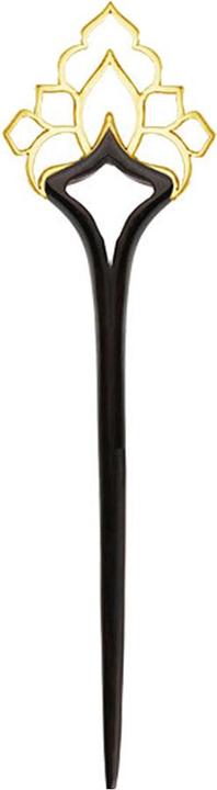 Image du produit Star Piercing Haarnadel Mandala Flamme vergoldet aus Narra Holz
