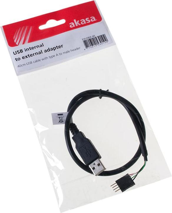 Image du produit Akasa Câble USB externe à interne (0.40 m)