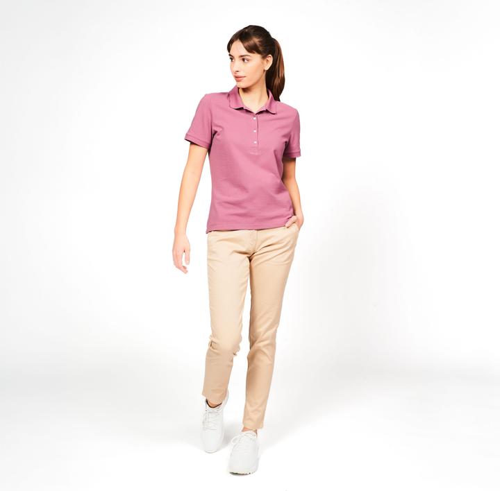 Produktbild Inesis Damen Golf Poloshirt kurzarm Baumwolle - MW500 dunkelrosa (L)