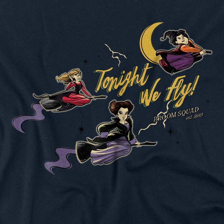 Actual product image Universal Textiles Unisex Adult Tonight We Fly Sanderson Sisters T-Shirt (XXL)