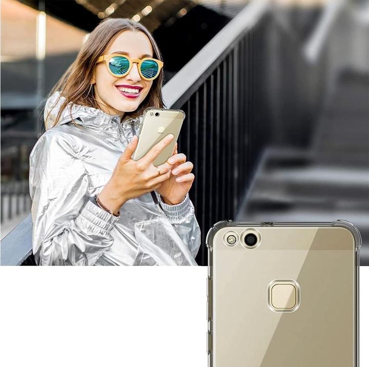 Actual product image Screenguard Huawei P10 Lite Case Crystal Soft Airbag Bumper (Huawei P10 Lite)