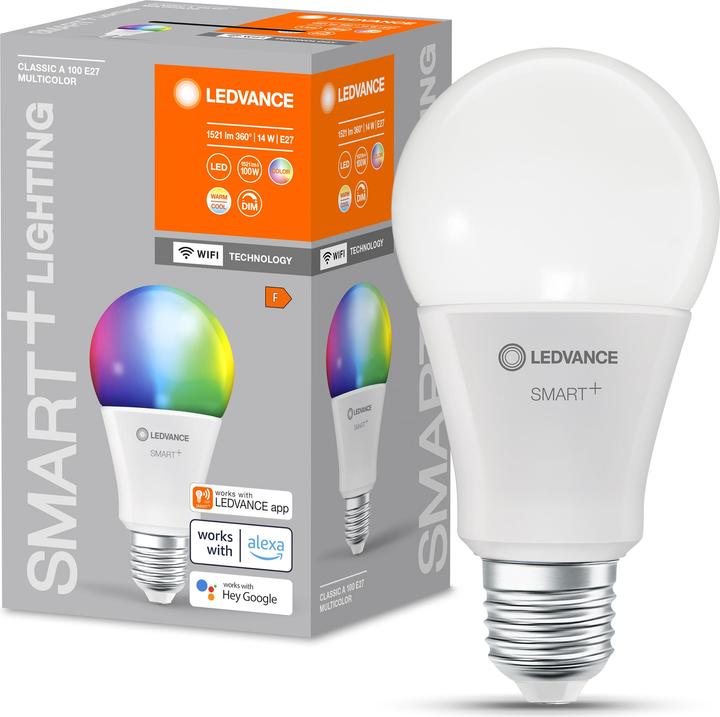 Image du produit Ledvance Smart+ Wifi Classic (E27, 14 W, 1521 lm, 1 x, F)