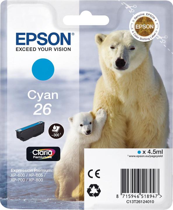 Actual product image Epson 26 Claria Premium (C)