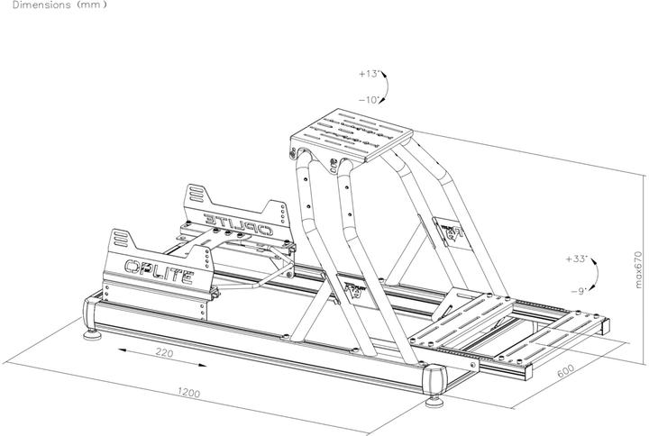 Produktbild Oplite Chassis Cockpit R8 Fury Black retail (Speditionsversand)