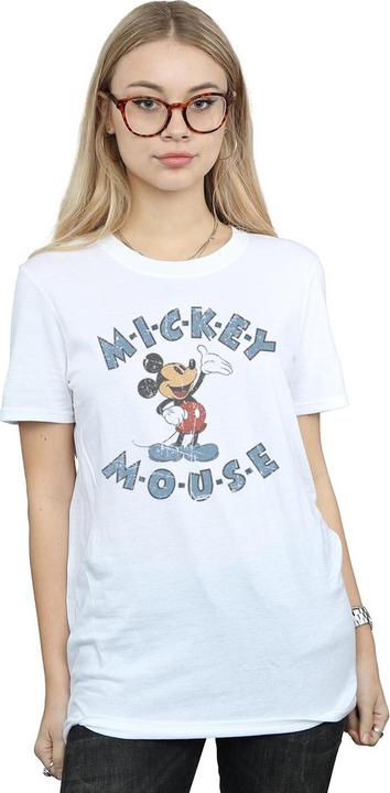 Actual product image Disney Womens/Ladies Mickey Mouse Dash Cotton Boyfriend T-Shirt (S)