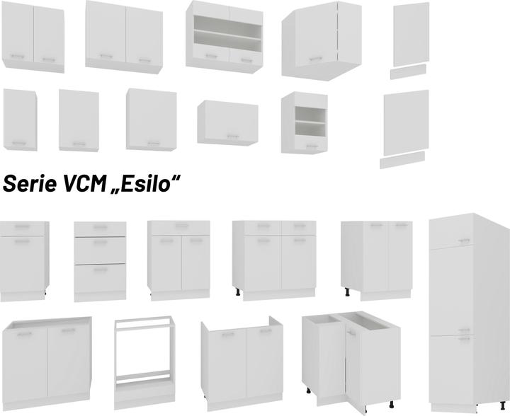 Actual product image VCM Kitchen Cabinet Width 60 cm Drawer Base Cabinet Kitchen Kitchen Furniture Esilo (60 x 46 x 82 cm)