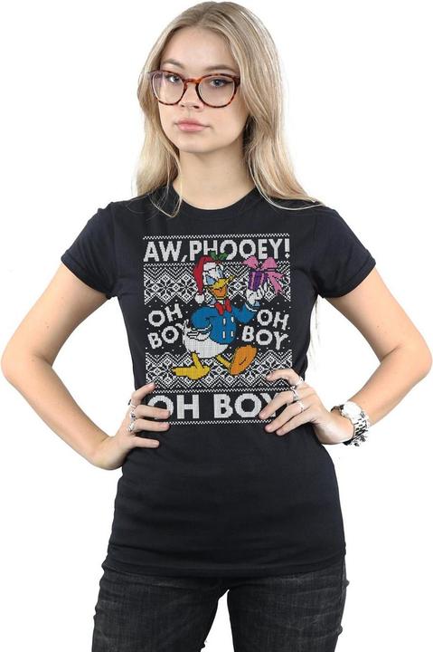 Immagine prodotto Disney Donald Duck Christmas Fair Isle Maglietta Donna (M)