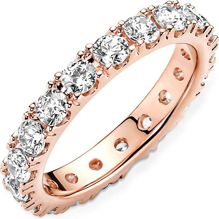 Image du produit Pandora Bague d'éternité à rangs étincelants en or rose 14k (50)