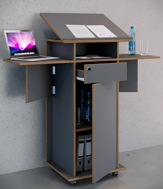 Actual product image VCM Holz Stehpult Rednerpult Rollen Salia T