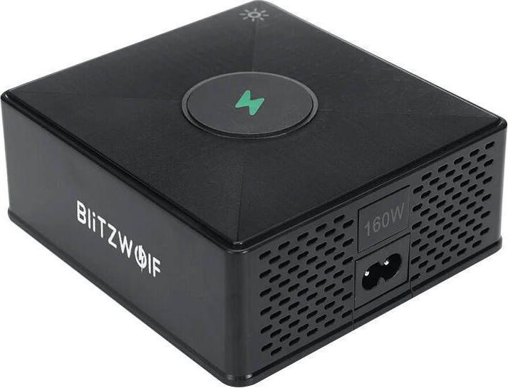 Actual product image BlitzWolf Charger 868H, 2xUSB-A, 3xUSB type-C, 160W (black) (160 W)