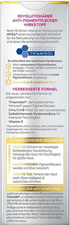 Nährwerte und Zutaten NIVEA Cellular Luminous630 (40 ml, Tagescreme, SPF 50)