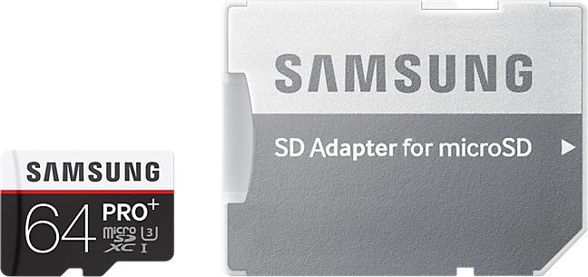 Samsung Pro Plus microSDXC (64 GB, microSDXC, U3, UHS-I)