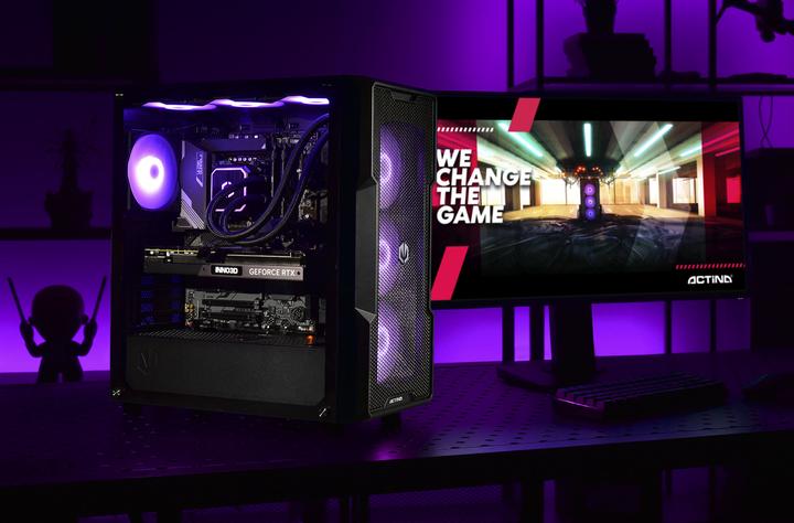 Produktbild Action Actina 5901443329077 PC i5-13600KF Midi Tower Intel® Core™ i5 32 GB DDR4-SDRAM 1000 GB SSD Schwarz (Intel Core i5-13600KF, 32 GB, 1000 GB, GeForce RTX 4070)