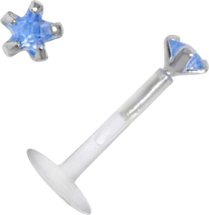 Produktbild Bijouteria Piercing für Lippe/Tragus (Zirkonia, Bioplast, Silber 925)