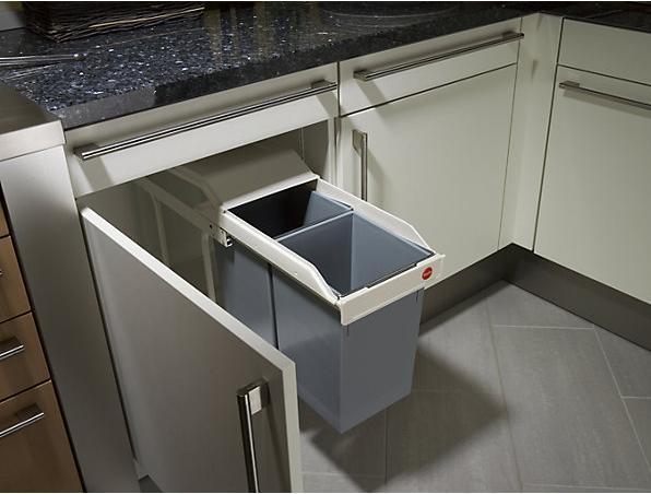 Actual product image Hailo Multi-Box duo L, built-in waste bin, 2x14 litres (30 l)