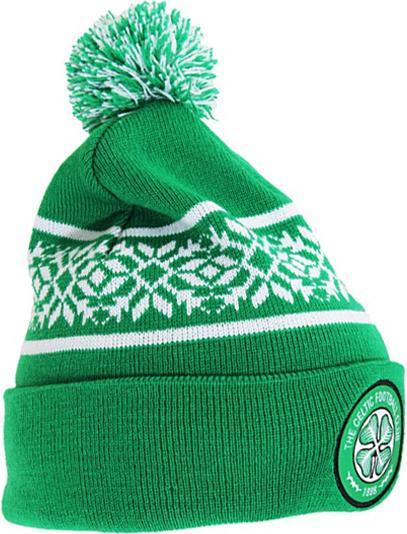 Celtic FC Strickmütze mit SchneeflockenDesign (One Size)
