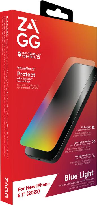 Actual product image Zagg Glass Elite VisionGuard+ (1 Piece, Apple iPhone 15)