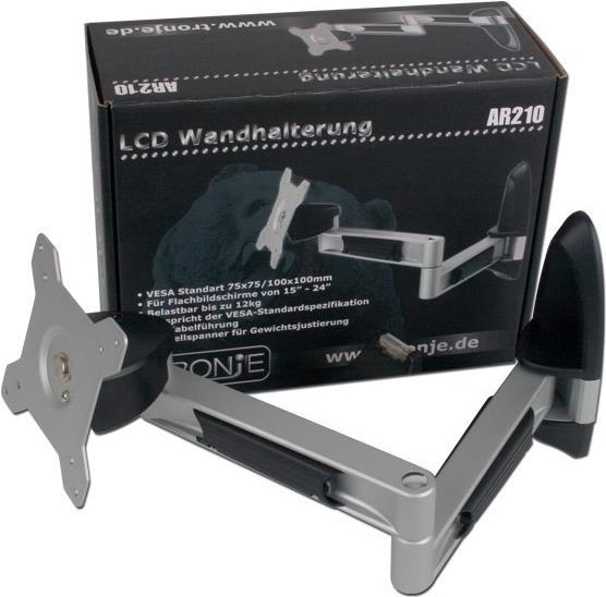 Image du produit Tronje LCD TFT Wandhalter AR210, 15"-2X", max.12kg (Mur, 24", 12 kg)
