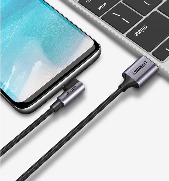 Image du produit Ugreen Câble de données USB-C coudé vers USB-A 2.0 A (2 m, USB 2.0)