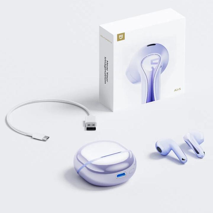 Immagine prodotto Soundpeats Cuffie TWS Air 5 (viola) (ANC, 20 h, Senza fili)