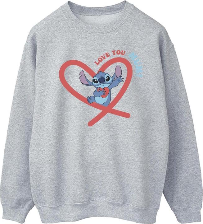 Actual product image Disney Mens Lilo & Stitch Love You Mum Sweatshirt (M)
