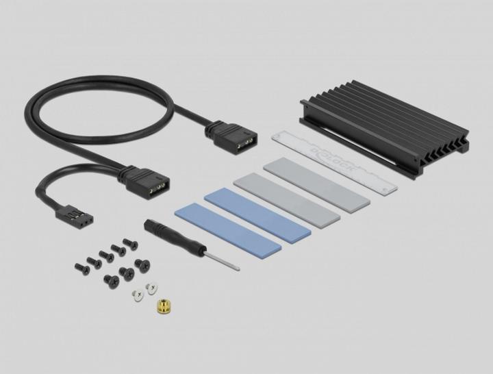 Produktbild Delock Host Bus Adapter PCIe x4 - M.2, NVMe, Key M, RGB-LED