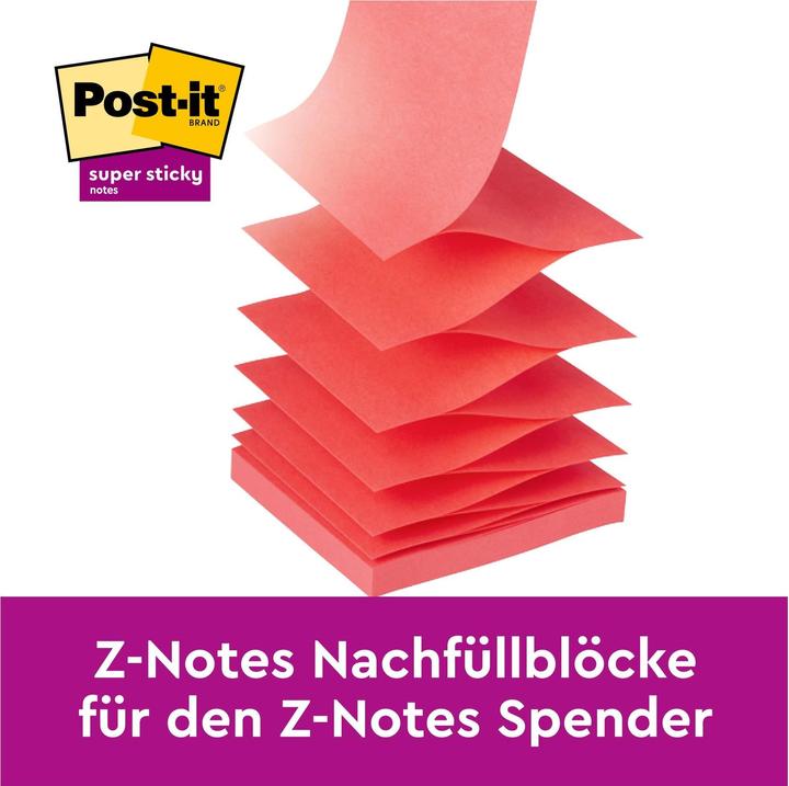 Produktbild Post-it Super Sticky Z-Notes 20 + 4 (8 x 8 x 25 cm)