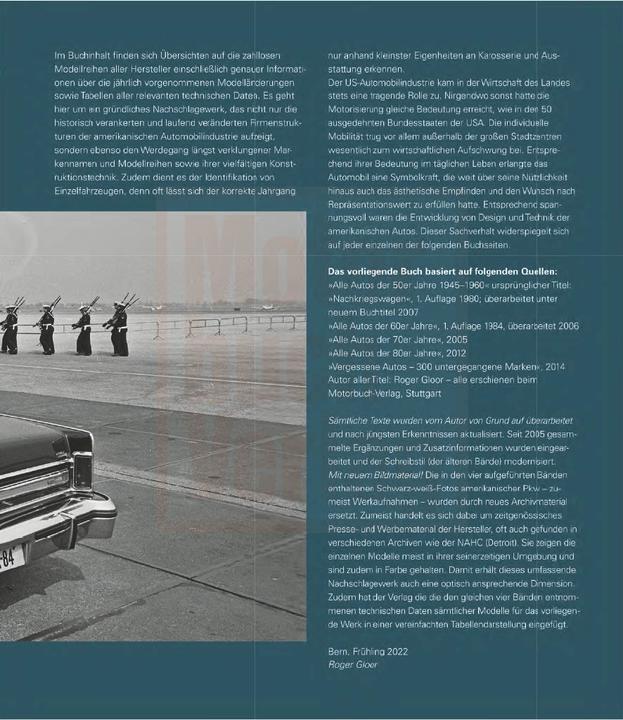 Produktbild Amerikanische Autos 1945-1990 (Deutsch, Roger Gloor, 2022)