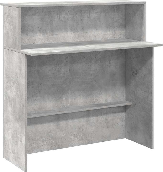 Actual product image VidaXL Reception counter concrete grey 100x50x103.5 cm wood-based reception counter