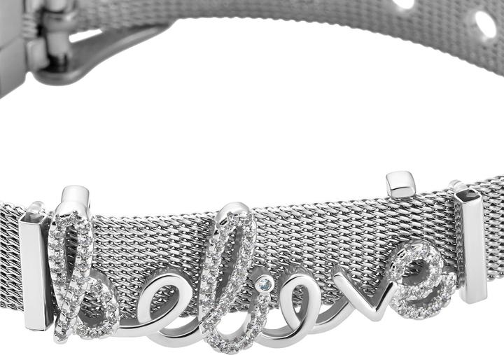 Produktbild Heideman Mesh Armband Believe poliert (100% Edelstahl)