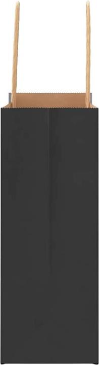 Actual product image VidaXL Kraft paper bags 50 pcs. with handle black 18x8x22 cm paper bag (Gift bag, 50 x)