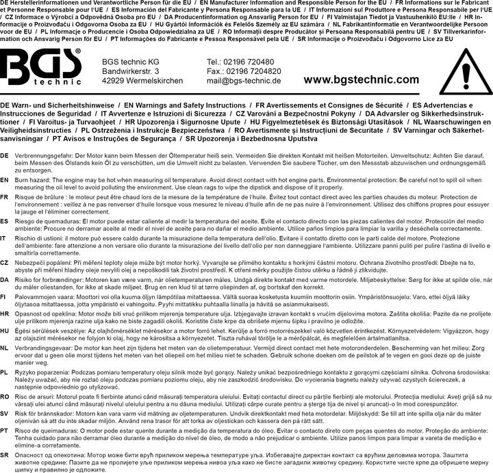 Produktbild BGS Motoröl-Messstab | für Mercedes-Benz M112, M113, M646, M647, M648