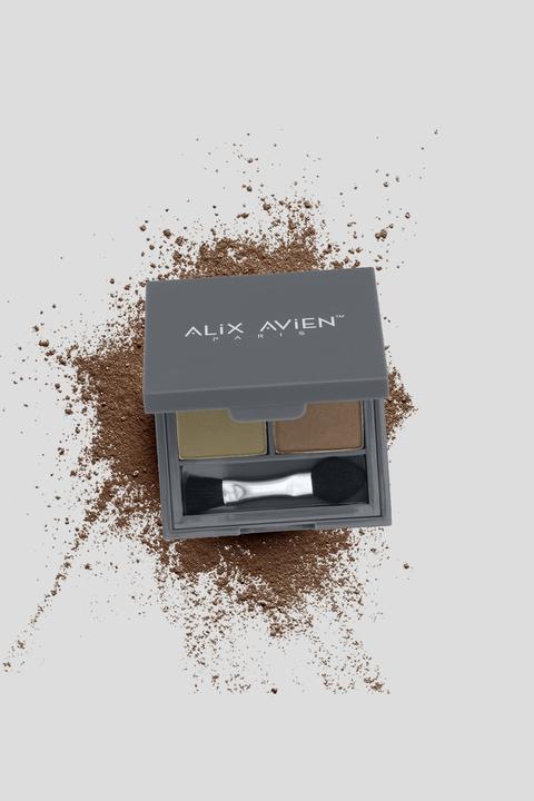 Actual product image Alix Avien Duo Eyeshadow - Pearly Sage & Khaki (khaki-brown)