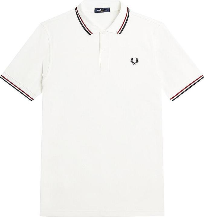 Image du produit Fred Perry Twin Tipped Polo Shirt Short Sleeve Snow White (3XL)