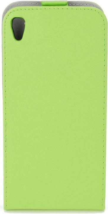 Produktbild König Design Flip Schutz Handy Hülle Alcatel Idol 3 (5.5) Grün Leder Imitat Slim Flex Schale