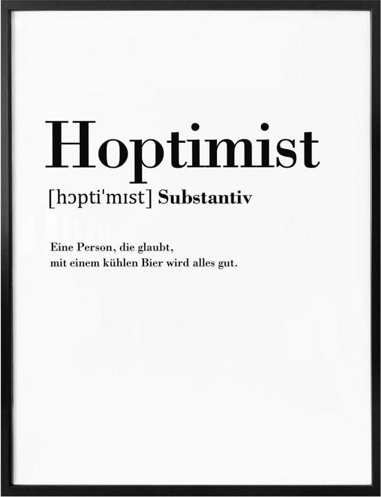 Produktbild Trenddeko Grammatik - Hoptimist (50 x 60 cm)