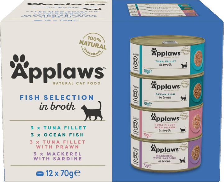 Nährwerte und Zutaten Applaws Fisch Multipack (Adult, 12 Stk., 840 g)