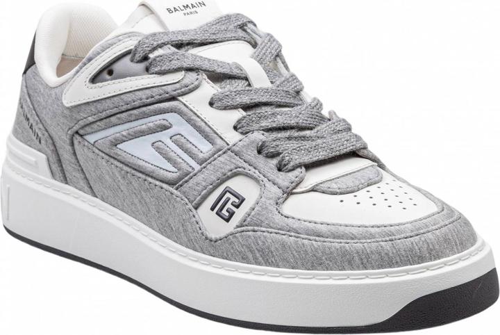 Image du produit Balmain b-court sneakers in pile and leather color grey (42)