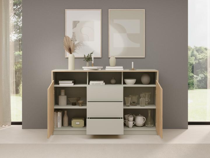 Actual product image ADRK Furniture Chest of drawers with two doors Atson (145 x 40 x 91 cm)