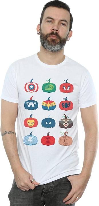 Actual product image Mens Avengers Pumpkin Icons T-Shirt (L)