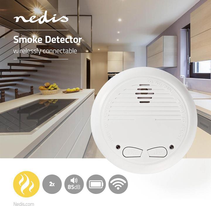 Produktbild Nedis Rauchmelder | Batteriebetrieben | Batterie Lebensdauer bis zu: 1 Jahre | Verknüpfbar | EN 1460