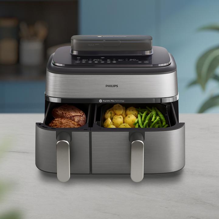 Image du produit Philips Steam Airfryer Dual Basket NA555/00