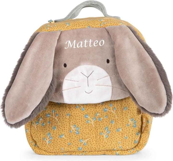 Actual product image Moulin Roty Backpack rabbit ochre Trois Petits Lapins