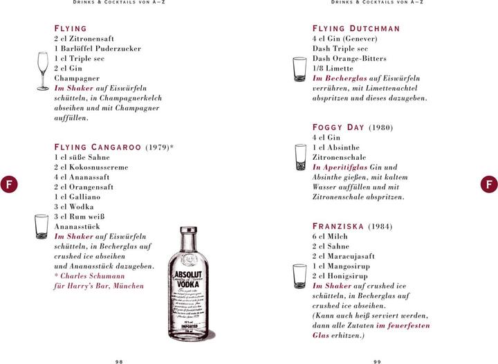 Valeurs nutritives et ingrédients Schumann's Bar (Allemand, Charles Schumann, 2015)