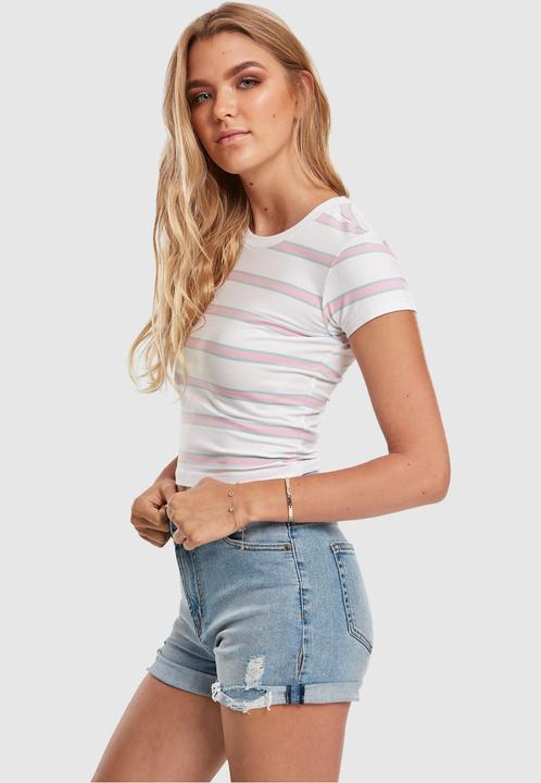 Actual product image Urban Classics Ladies Stripe Cropped Tee (XL)