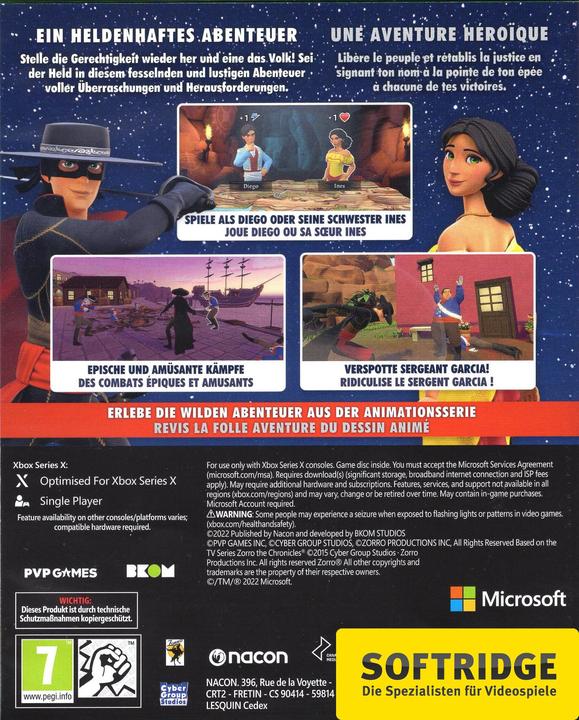 Produktbild Nacon Gaming Zorro: The Chronicles (Xbox Series X, FR, DE)